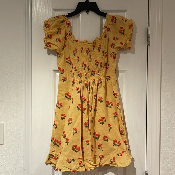 Urban Outfitters Yellow Cherry Dress - Picture 3 of 4